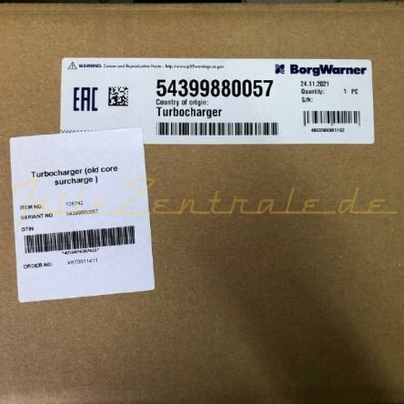 NEUER BorgWarner Turbolader VW T5 Transporter 1.9 TDI DPF 03G253016FX