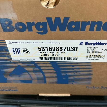 NEW  BorgWarner Turbocharger  ATEGO VARIO 4.3 L 53169707003 53169707008
