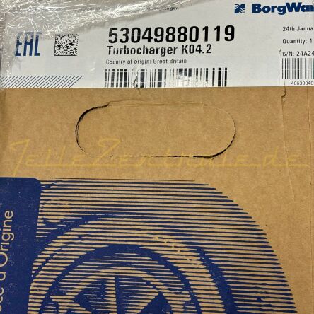NOUVEAU BorgWarner Turbocompresseur DEUTZ 53041014978